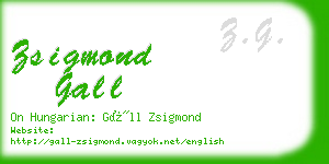 zsigmond gall business card